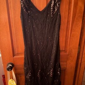 Elegant Black Sequin Dress